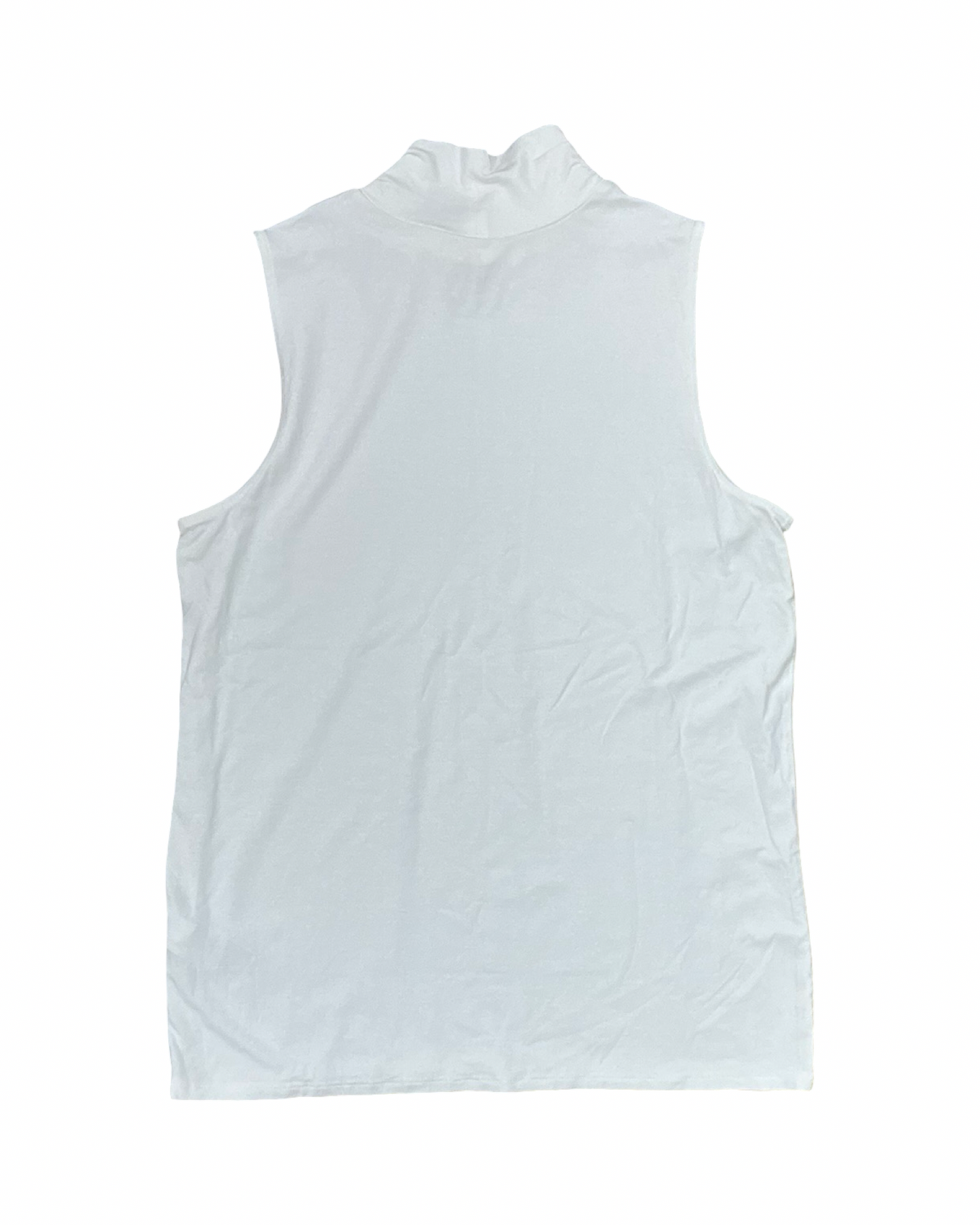 Top Sleeveless By Chicos In White, Size:M