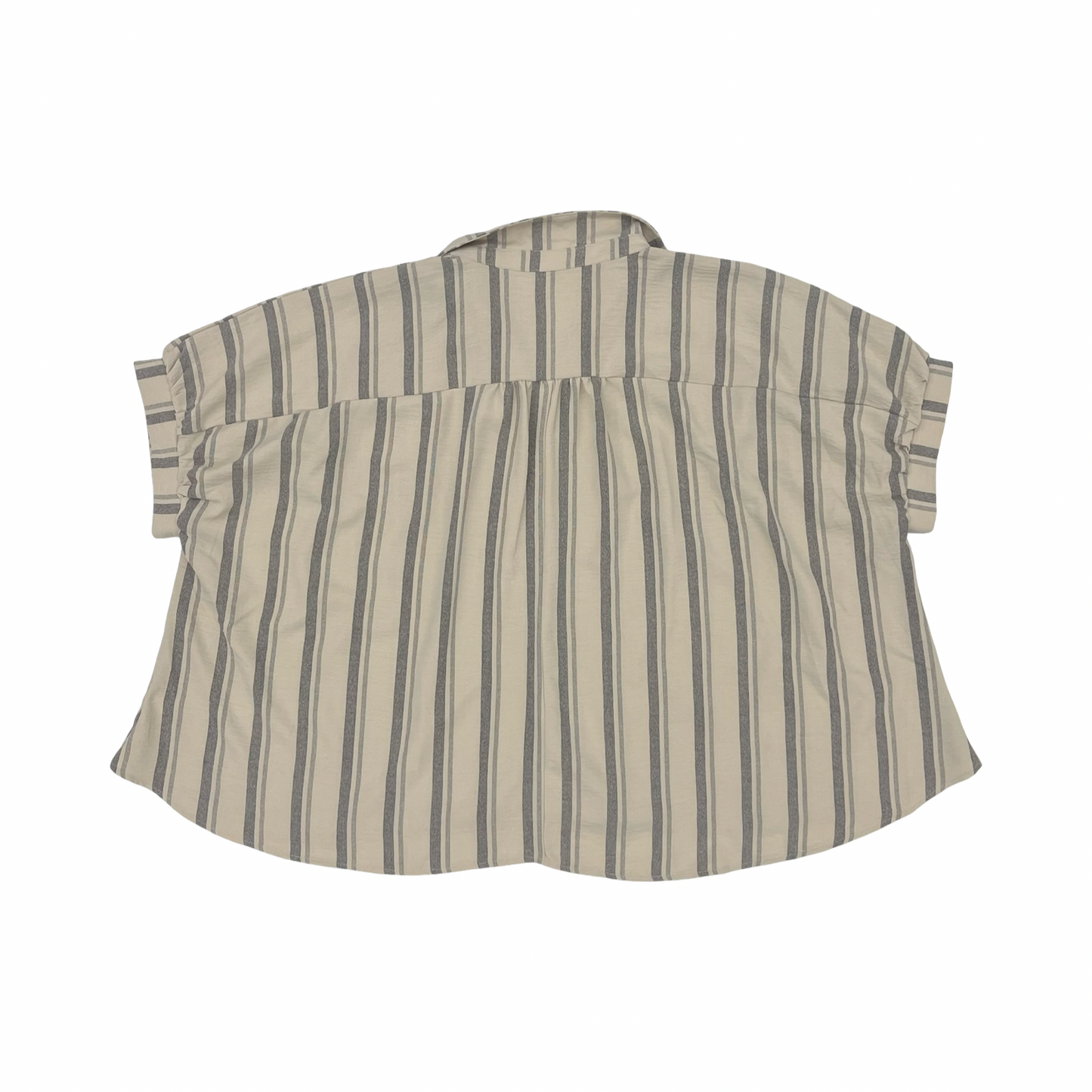 Blouse Ss By Zenana In Tan, Size:S