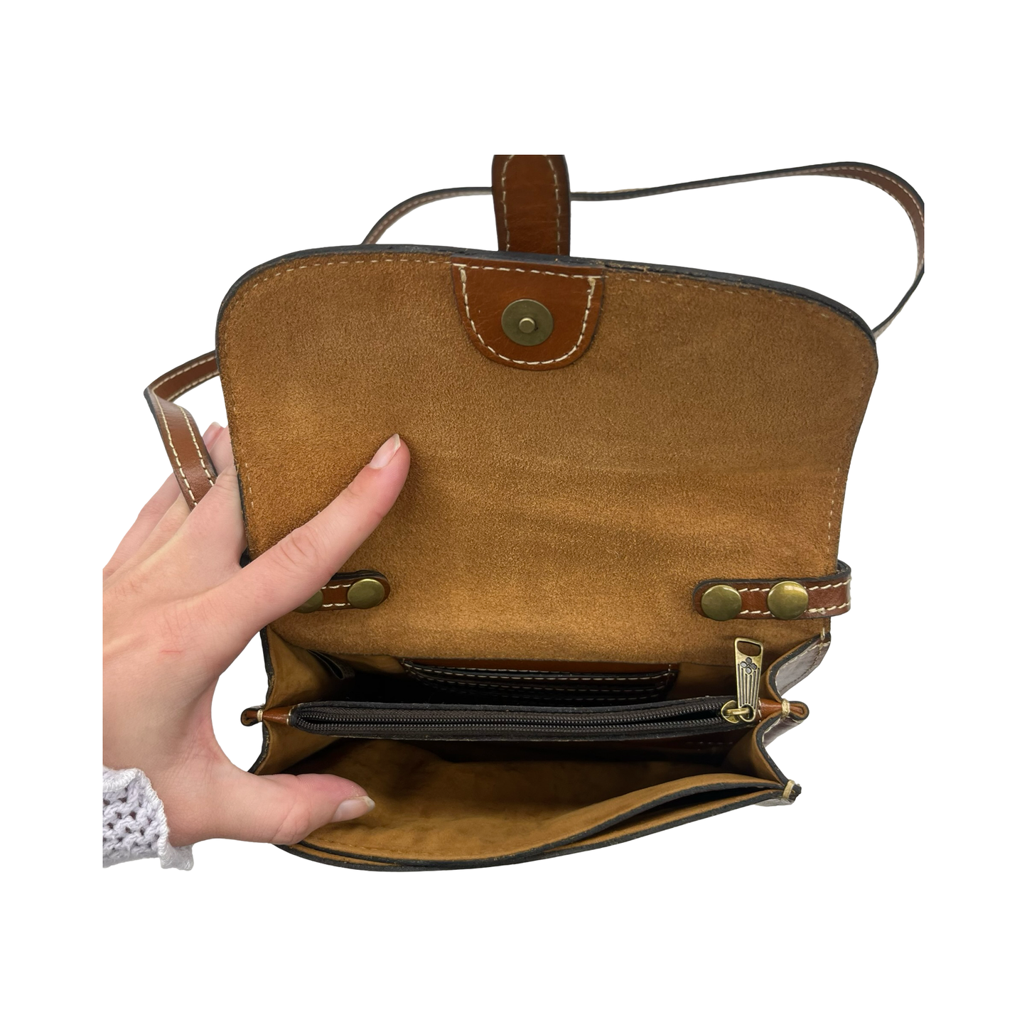 Crossbody Designer By Patricia Nash In Brown, Size:Medium