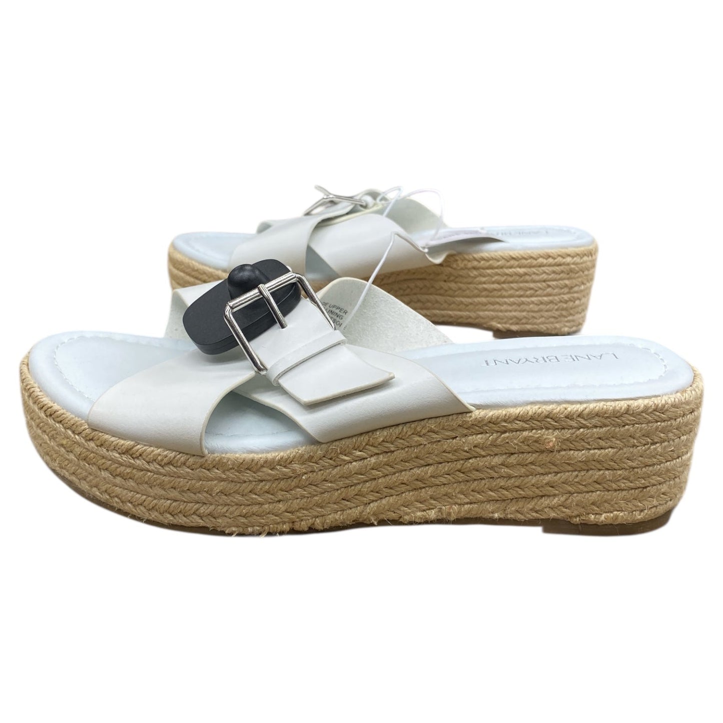 Sandals Flats By Lane Bryant In White, Size:9