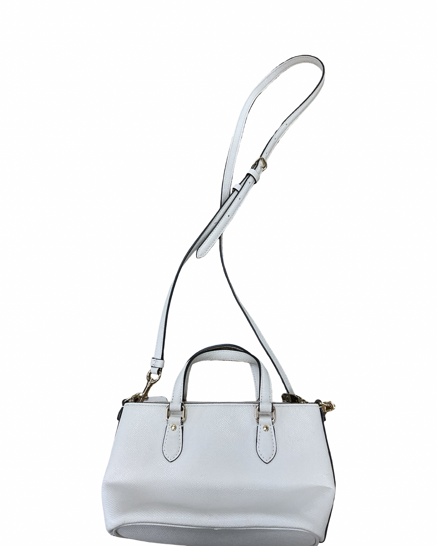 Crossbody Designer By Coach In Cream, Size:Small