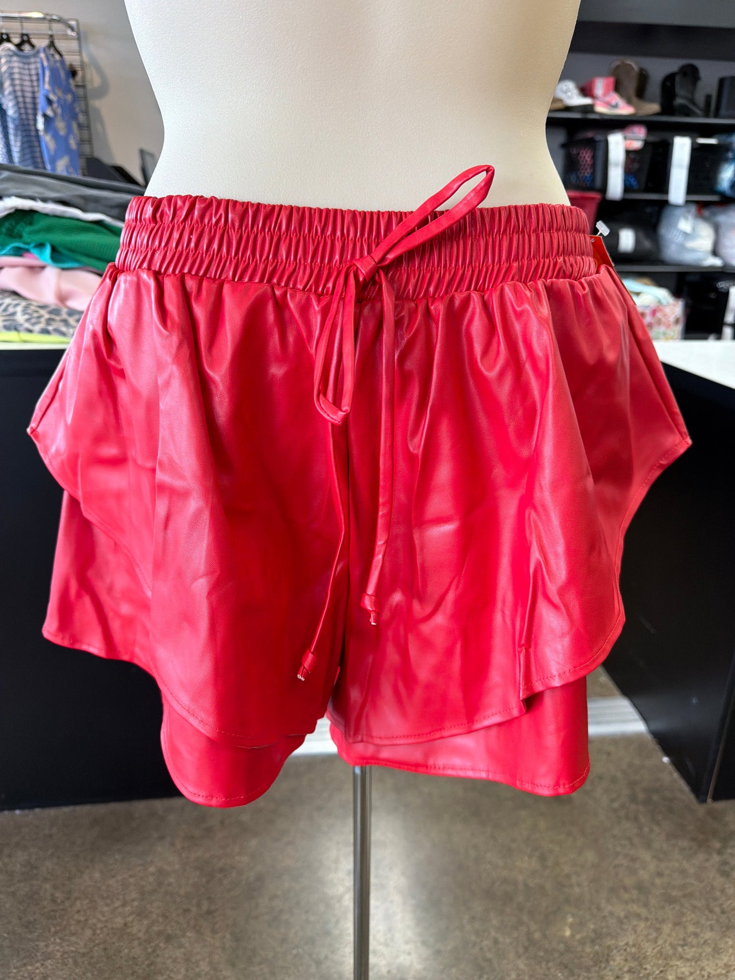 Shorts By Peach Love Cream California In Red, Size:L