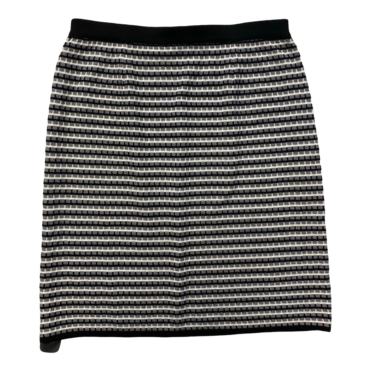 Skirt Midi By Misook In Black & White, Size:Xl