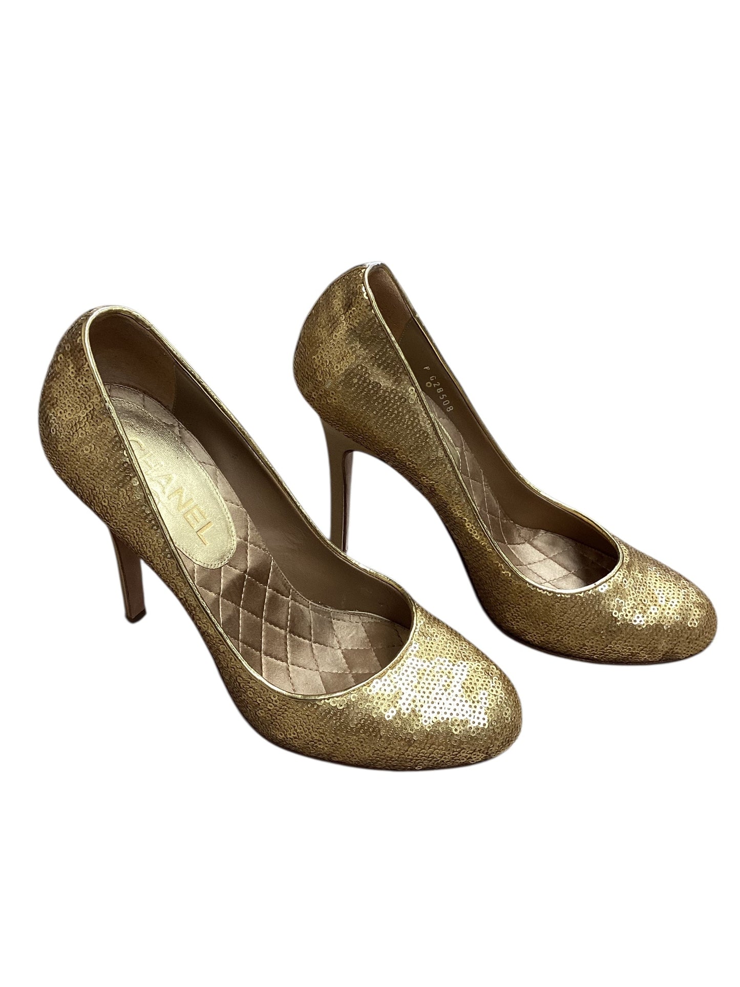 Shoes Luxury Designer By Chanel In Gold