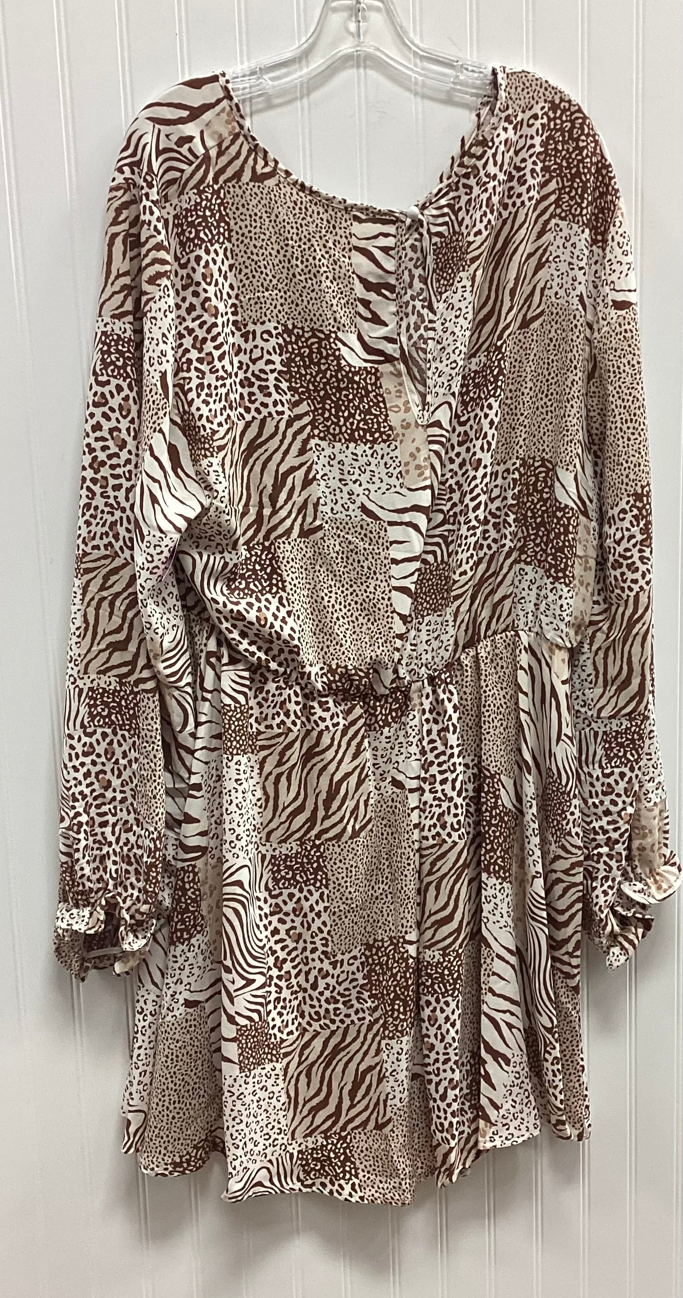 Dress Casual Midi By White Birch In Animal Print, Size:2X