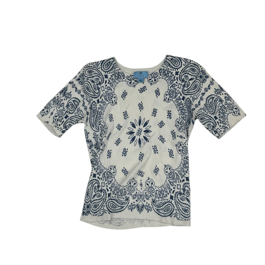 Sweater Ss By Cece In Blue & White, Size:Xs