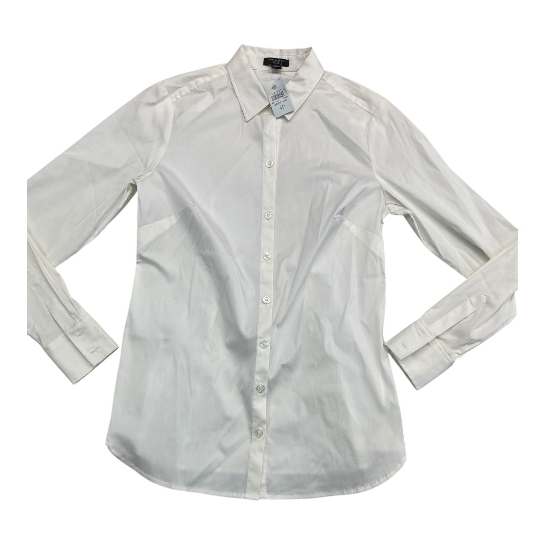 Top Ls By Ann Taylor In White, Size:4P
