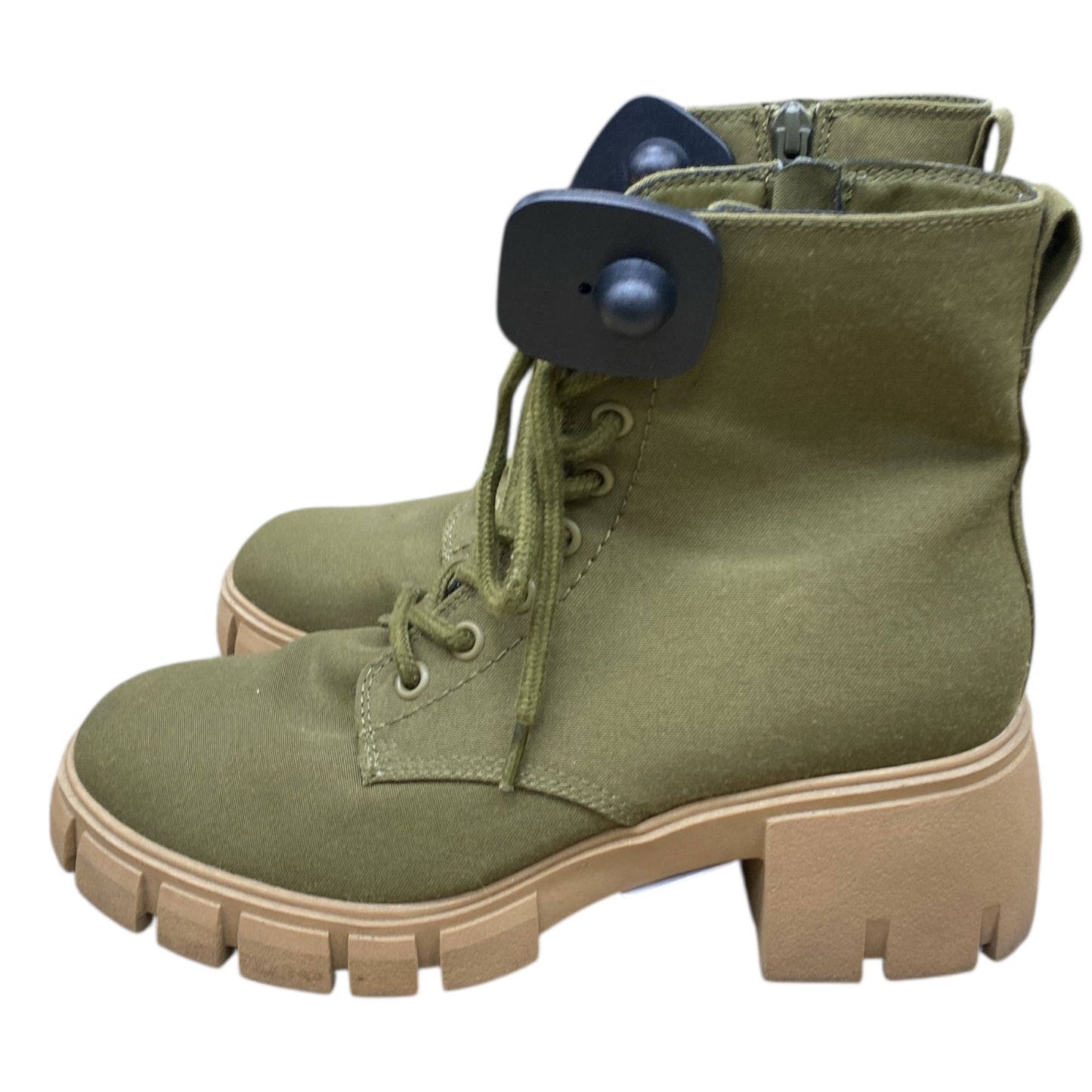 Boots Ankle Heels By Universal Thread In Green, Size:7