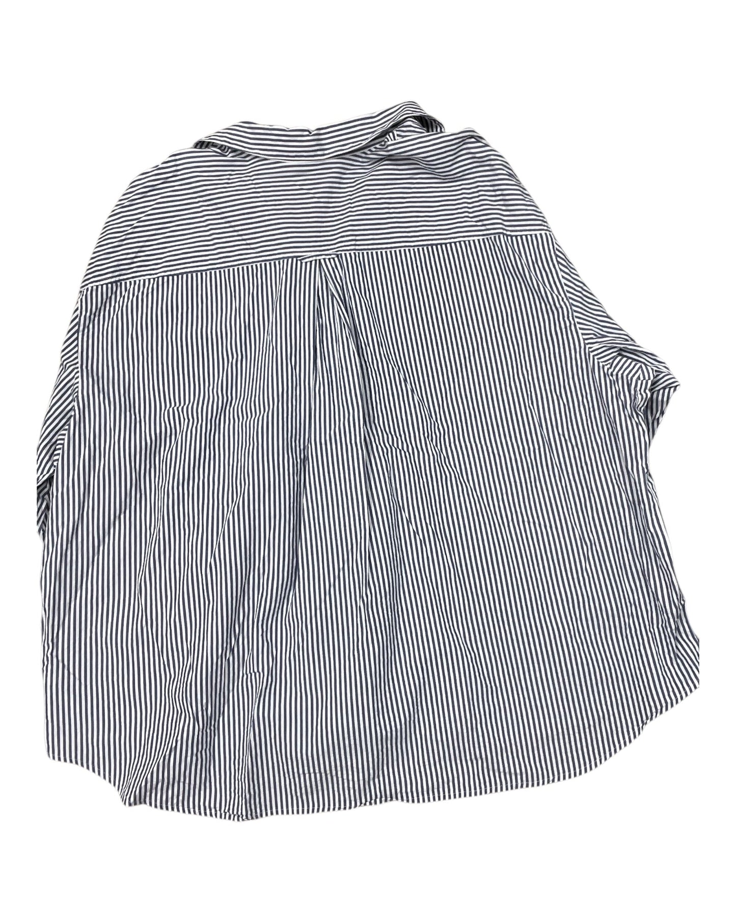 Blouse Ls By Old Navy In Blue & White, Size:3X