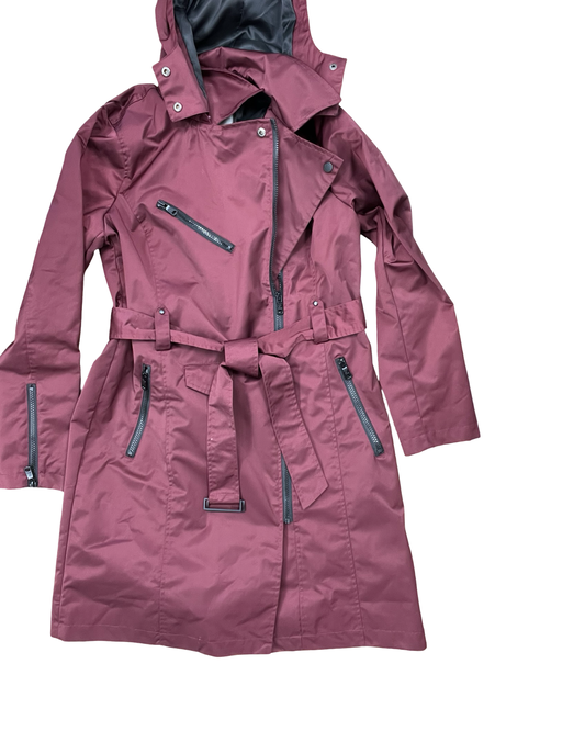 Coat Parka By Avec Les Filles In Maroon, Size:M
