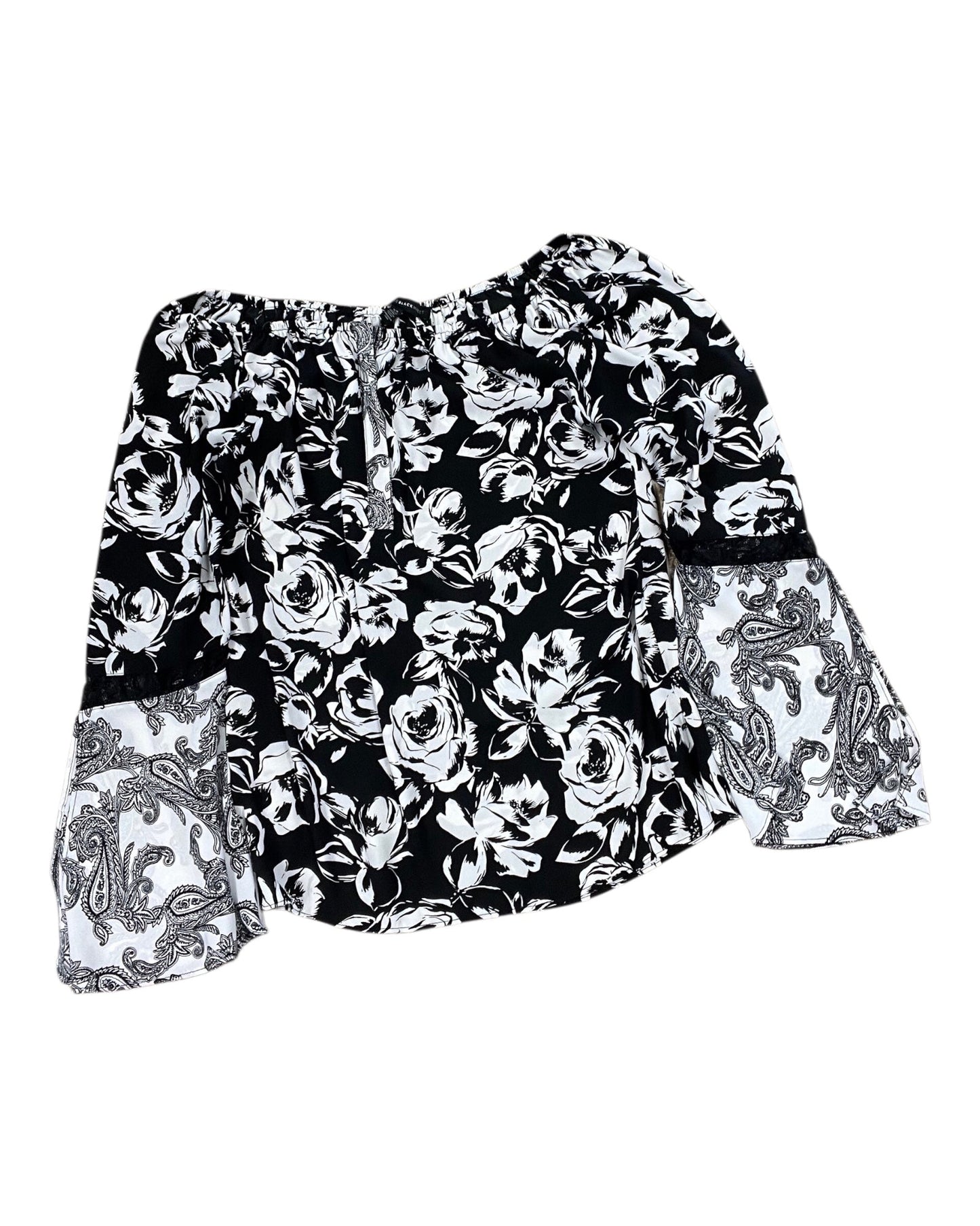 Top Ls By White House Black Market In Black & White, Size:Xs