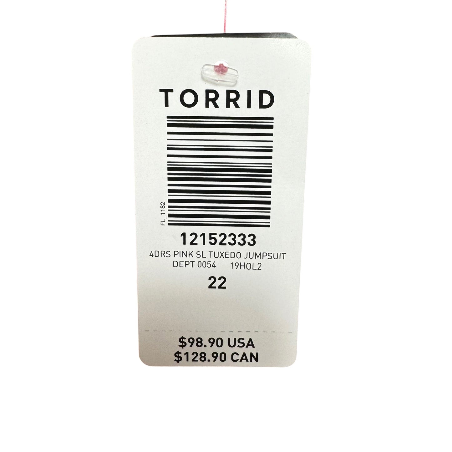 Sleeveless Tuxedo Jumpsuit By Torrid In Pink, Size: 22