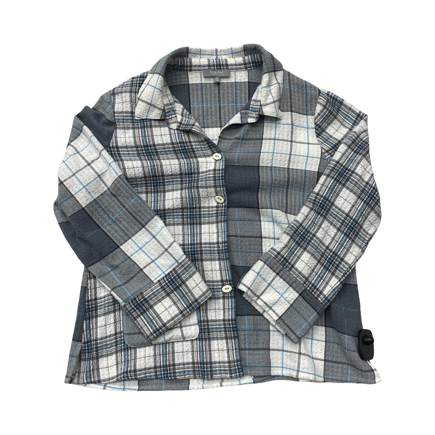 Top Ls By Habitat In Grey & White, Size:Xs