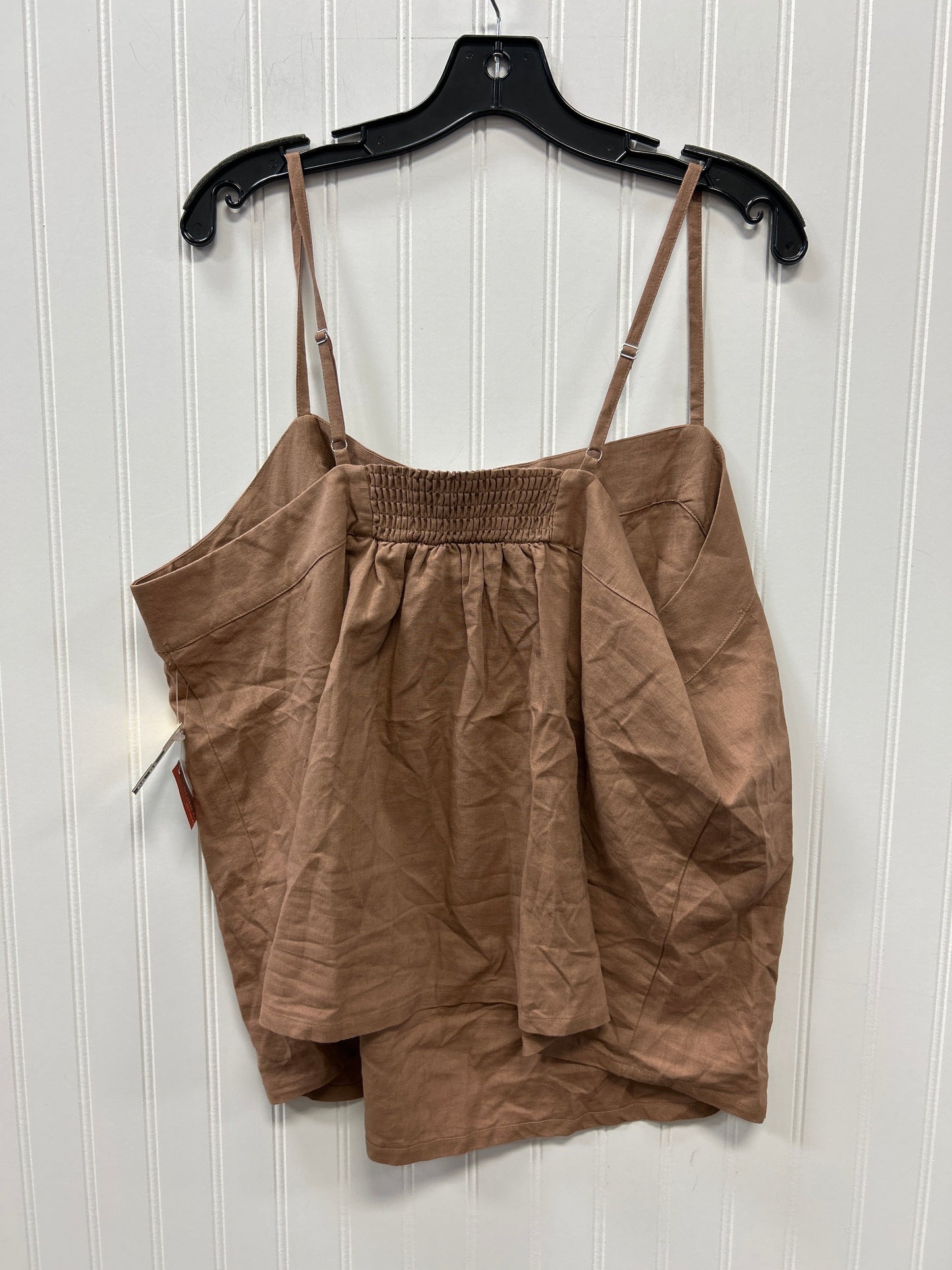 Top Sleeveless By Clothes Mentor In Brown, Size:1XNWT