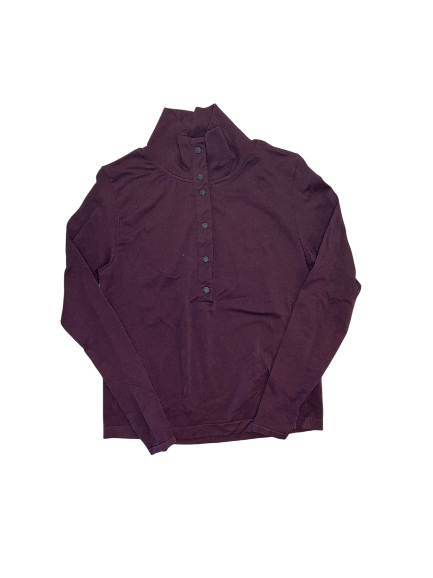 Athletic Top Ls Collar By Athleta In Purple, Size:M