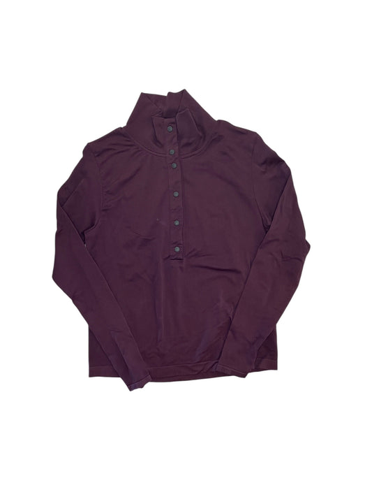 Athletic Top Ls Collar By Athleta In Purple, Size:M