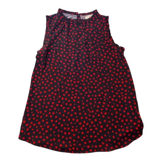 Top Sleeveless By Loft In Polkadot Pattern, Size:Xs