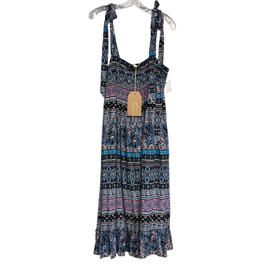 Dress Casual Midi By Listicle In Black & Blue, Size:M