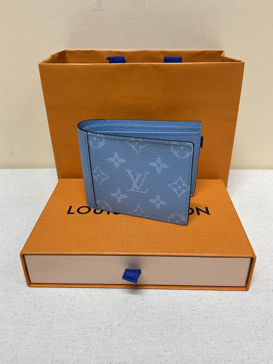 Wallet Luxury Designer By Louis Vuitton In Blue, Size:Small