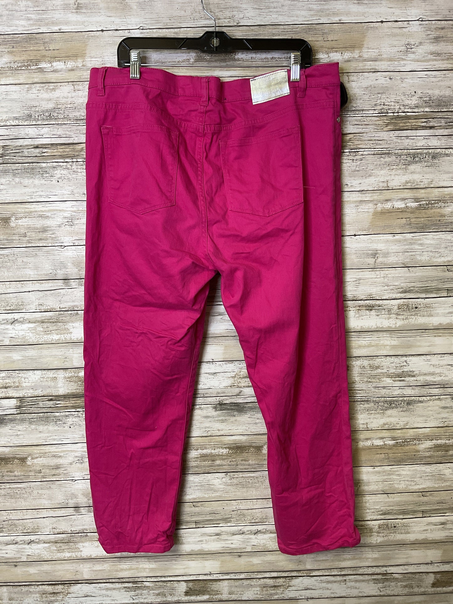 Jeans Straight By Lauren Jeans Co In Pink, Size:18