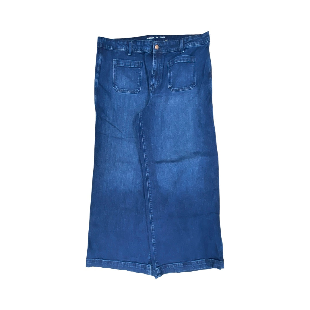 Jeans Wide Leg By Old Navy In Blue Denim, Size:20