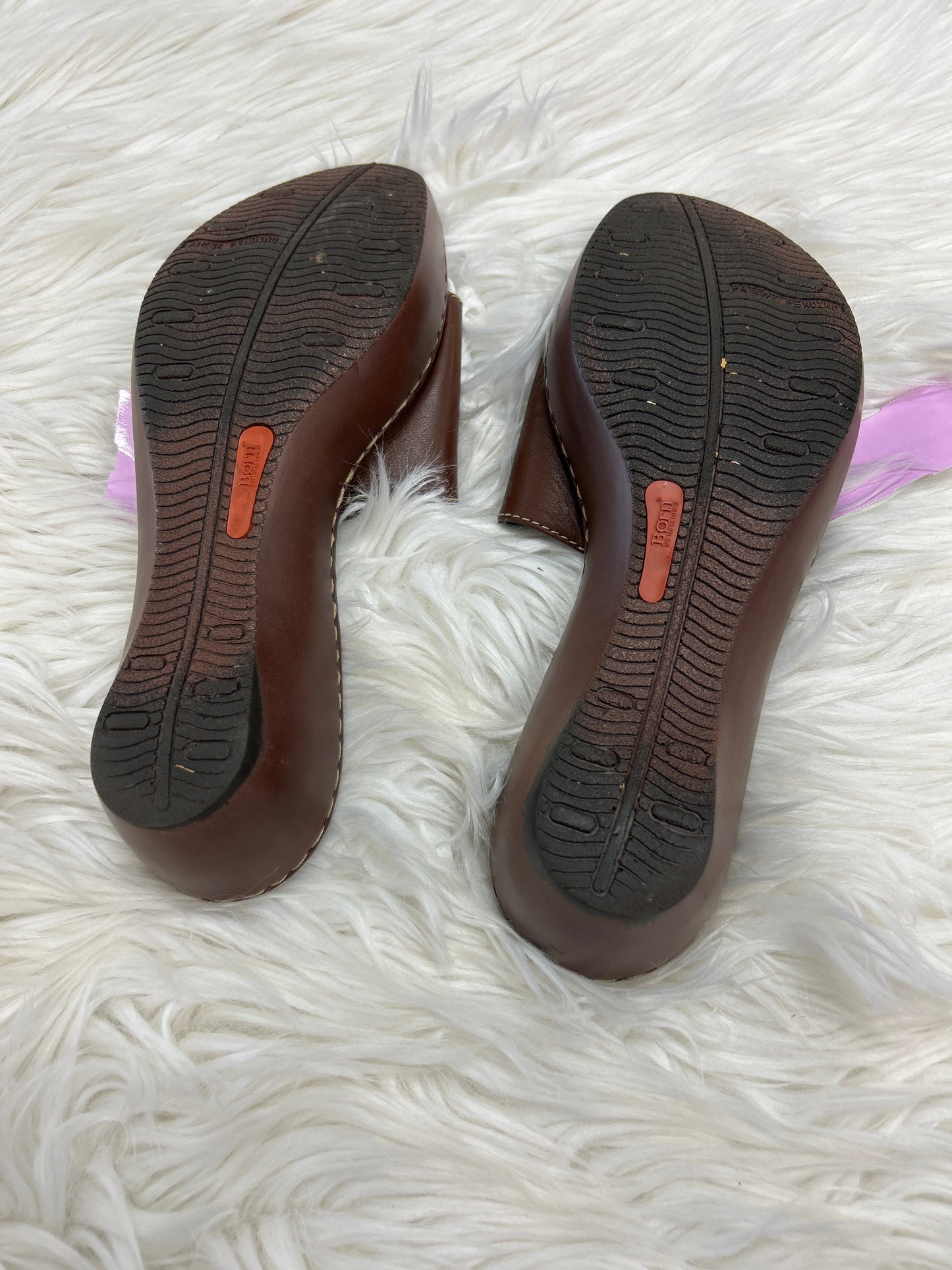 Sandals Heels Block By Born In Brown, Size:10