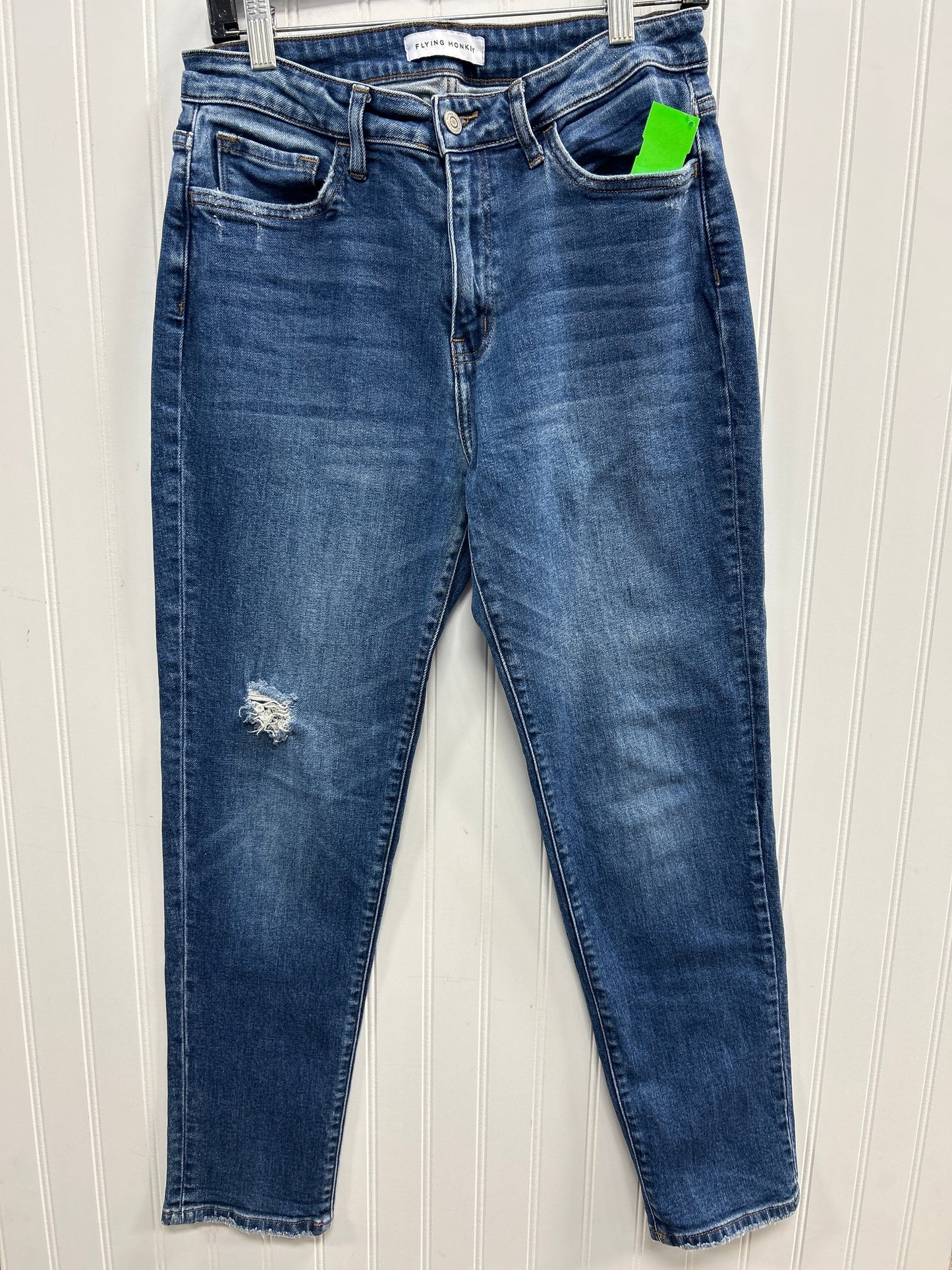 Jeans Straight By Flying Monkey In Blue Denim, Size:6