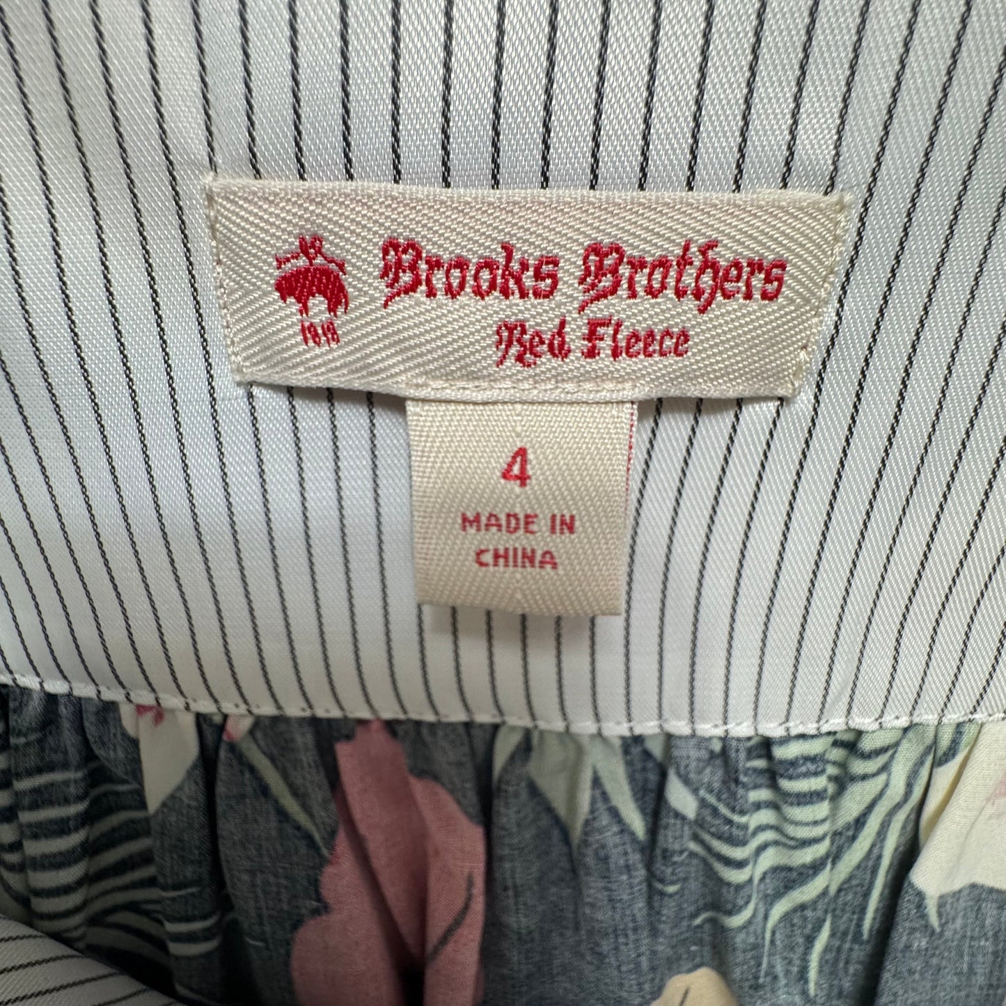 Skirt Midi By Brooks Brothers Red Fleece In Floral Print, Size: 4