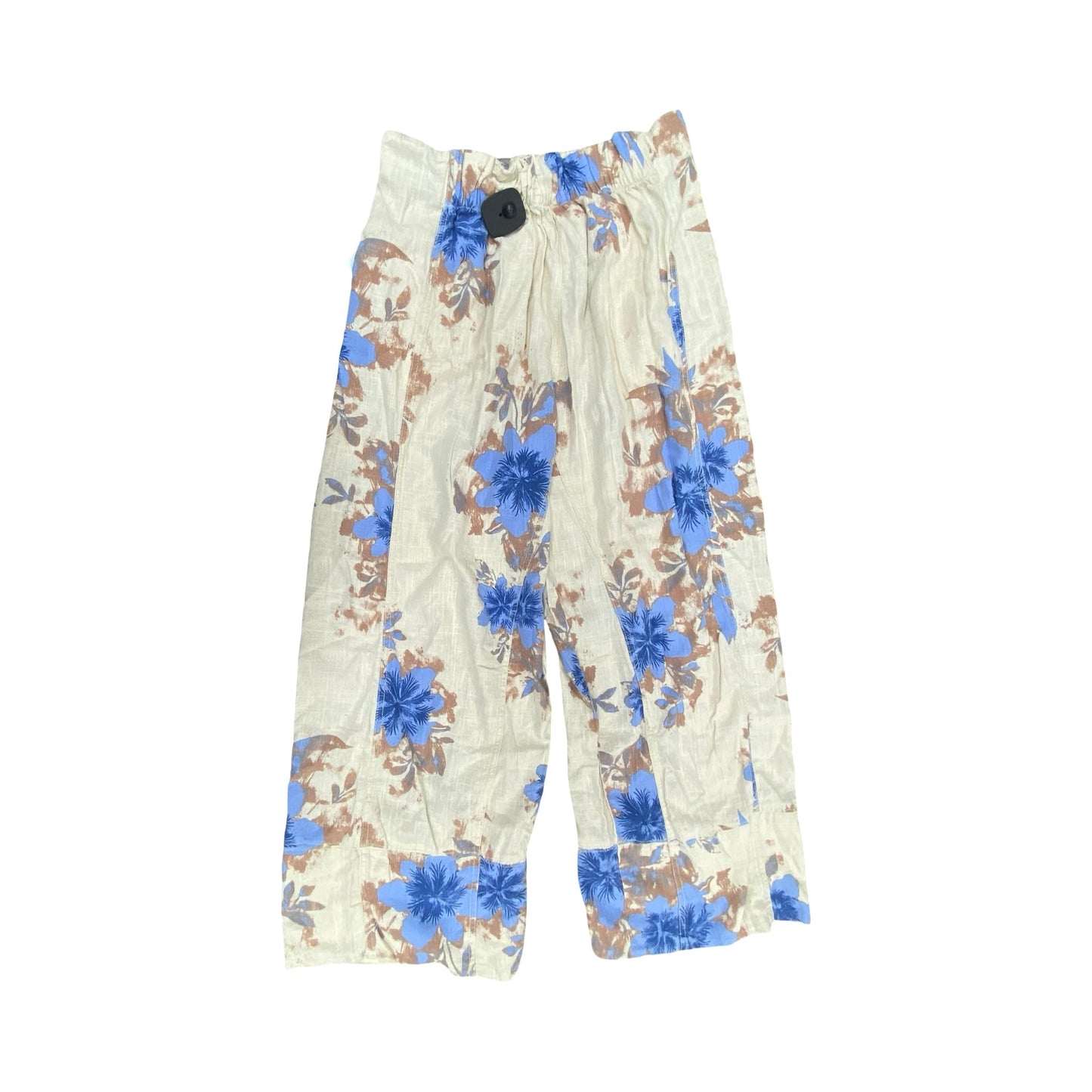 Pants Wide Leg By Free People In Blue & Tan, Size:S