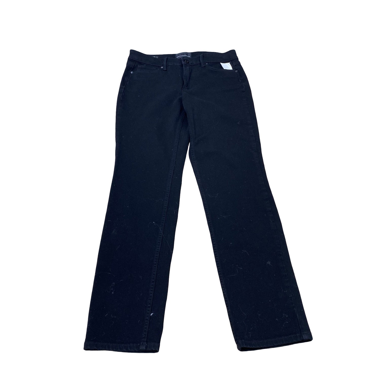 Jeans Straight By White House Black Market In Black Denim, Size:4