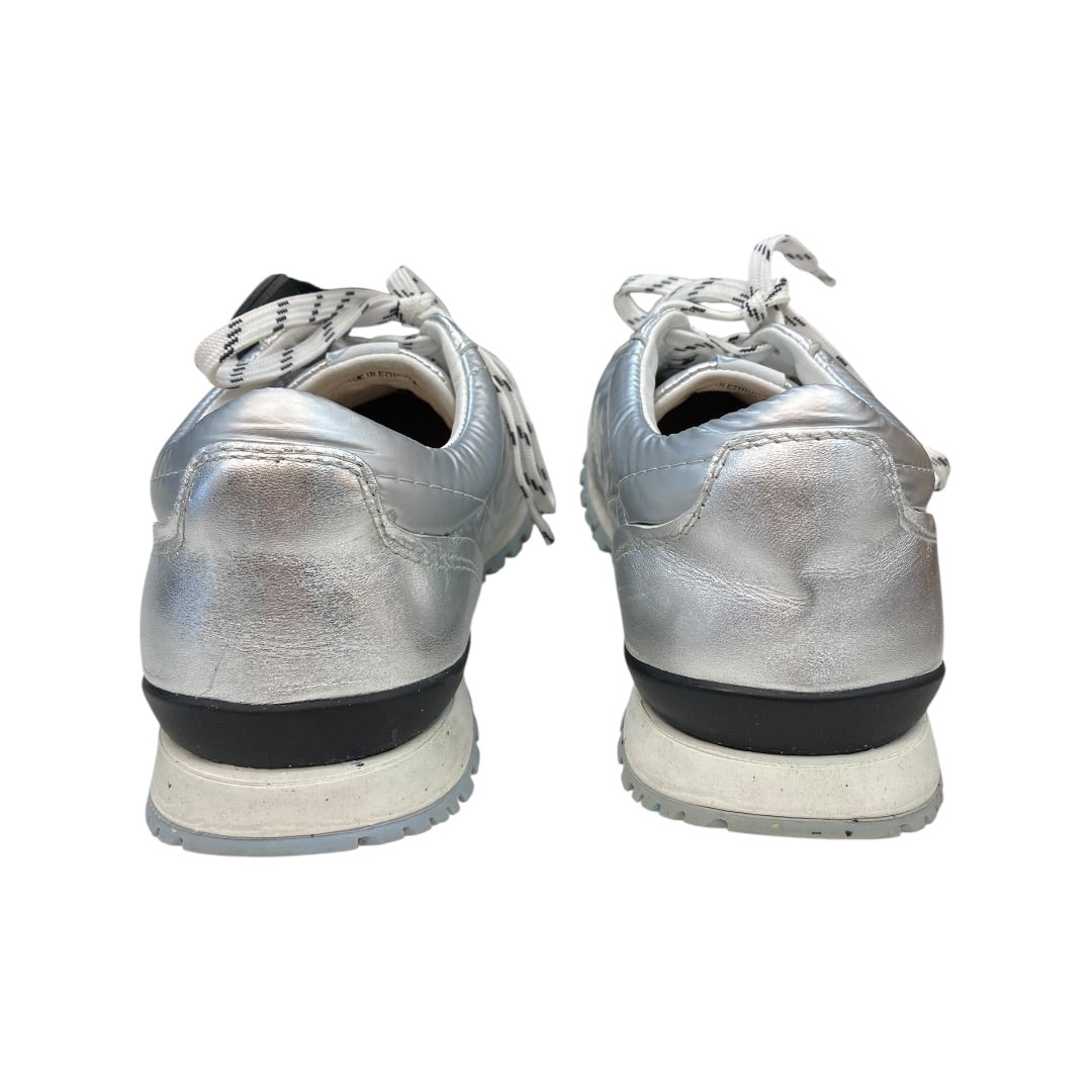 Shoes Sneakers By Vaneli In Silver, Size:8.5