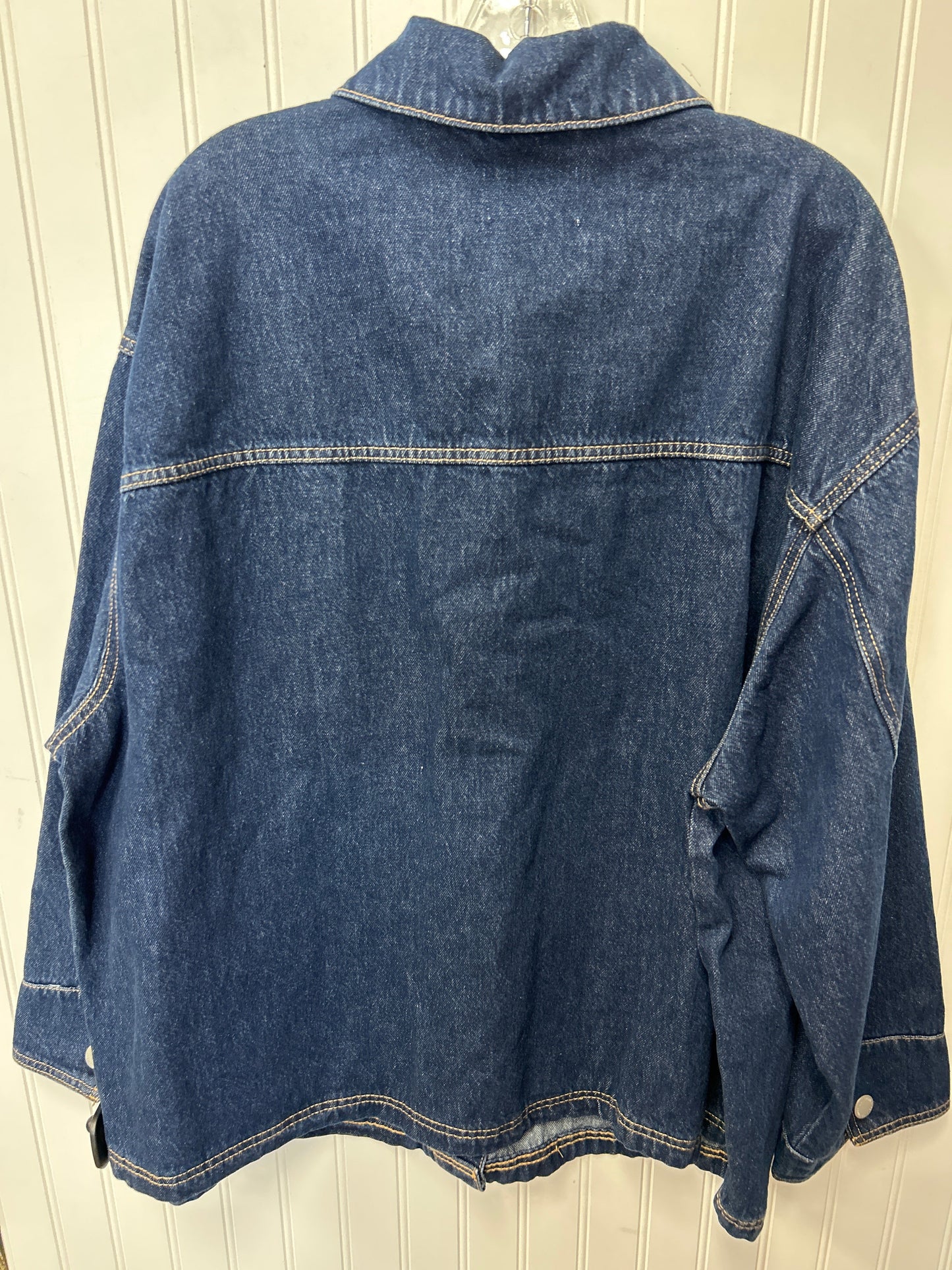 Jacket Denim By Universal Thread In Blue Denim, Size:1X