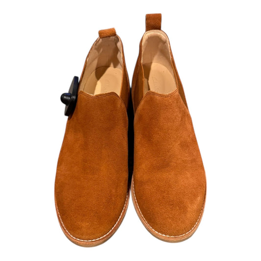 Boots Ankle Flats By Clarks In Brown, Size:10