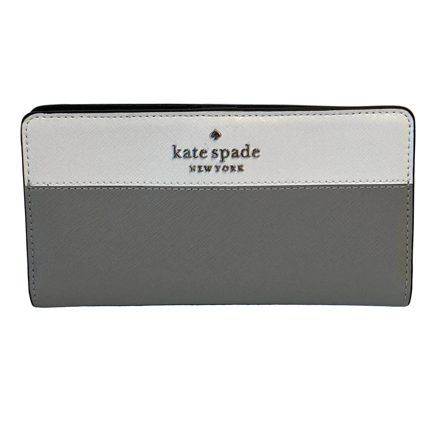 Wallet Designer By Kate Spade In Grey & White, Size:Medium