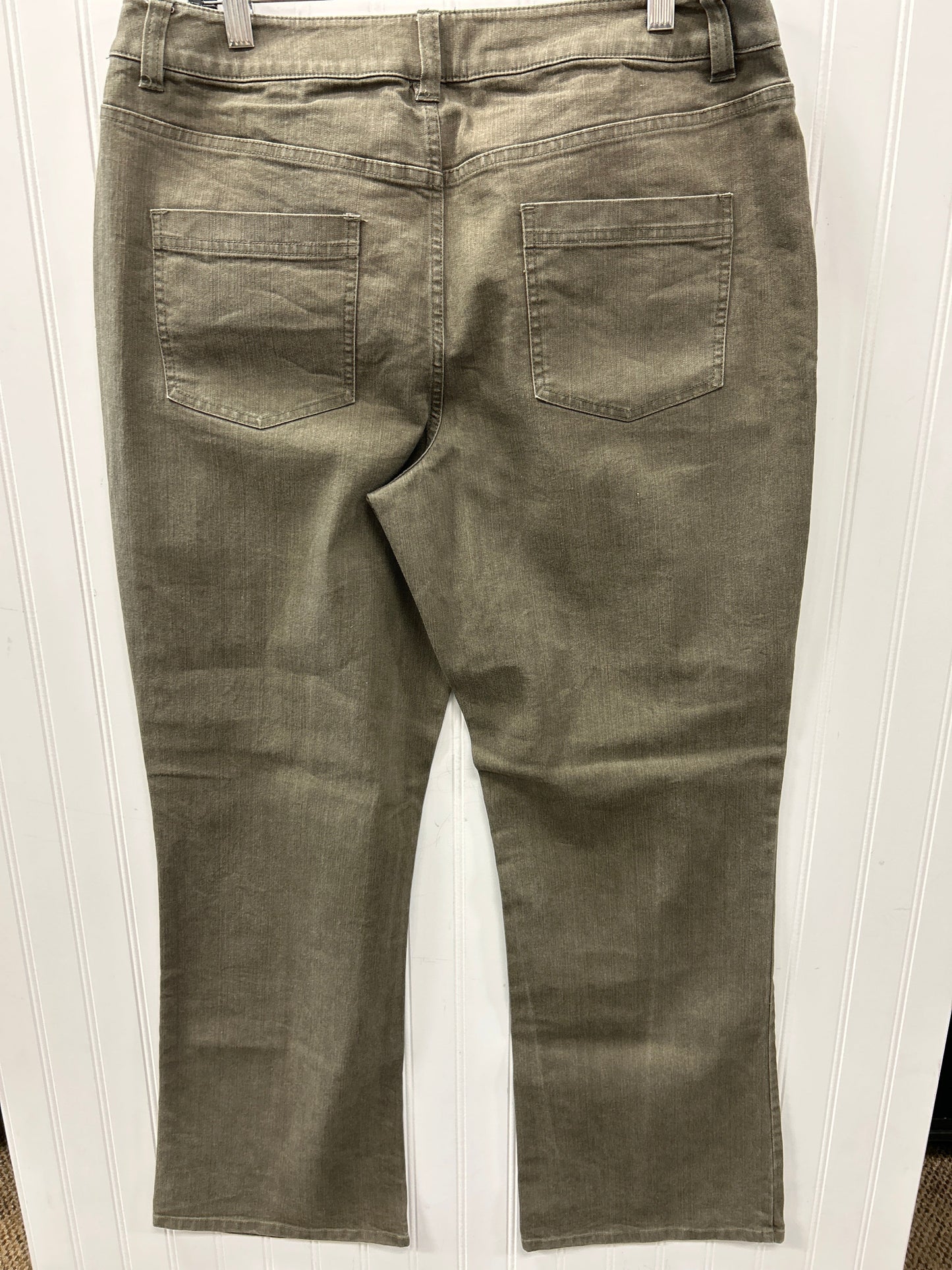Jeans Straight By Christopher And Banks In Green Denim, Size:12