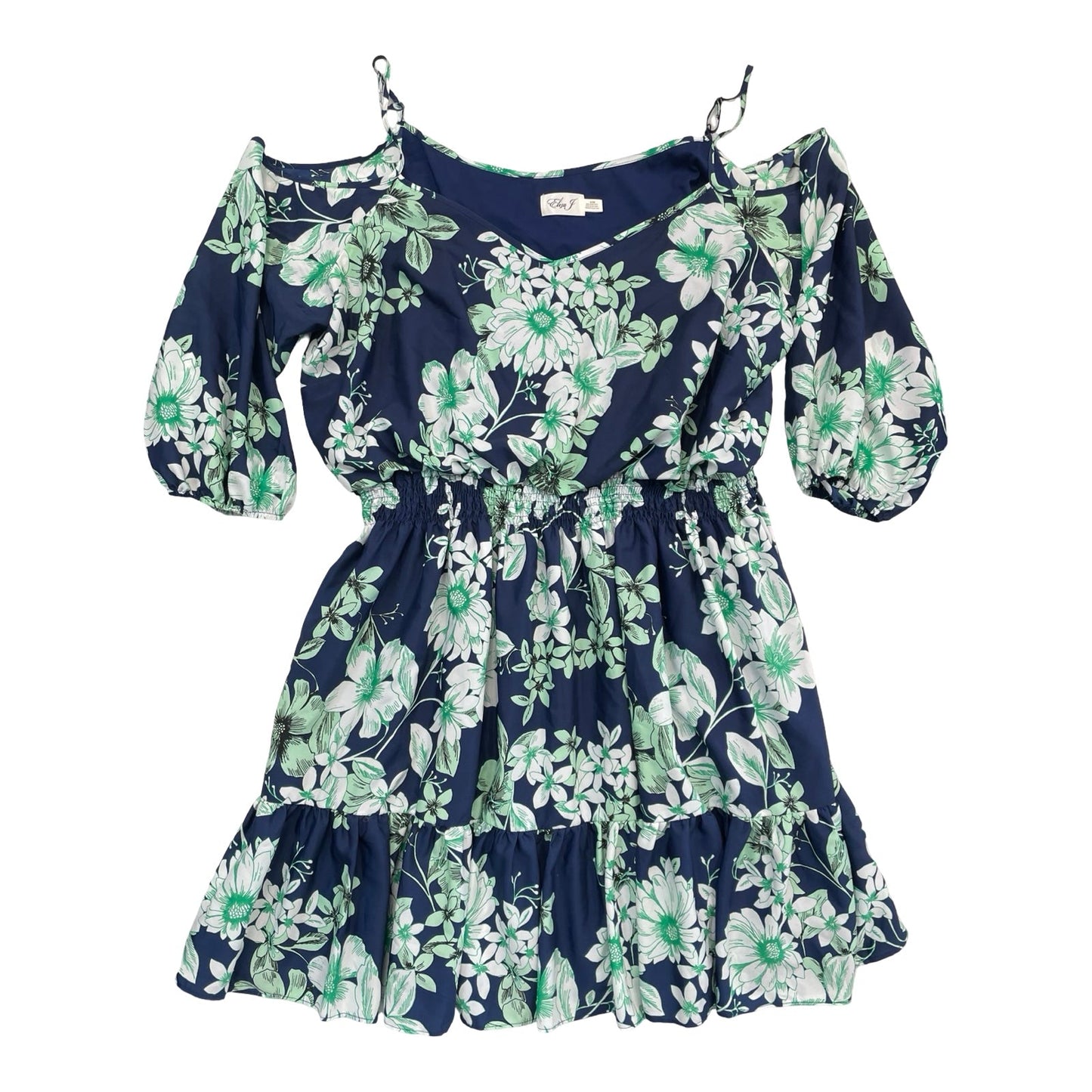 Dress Casual Midi By Eliza J In Blue & Green, Size:22