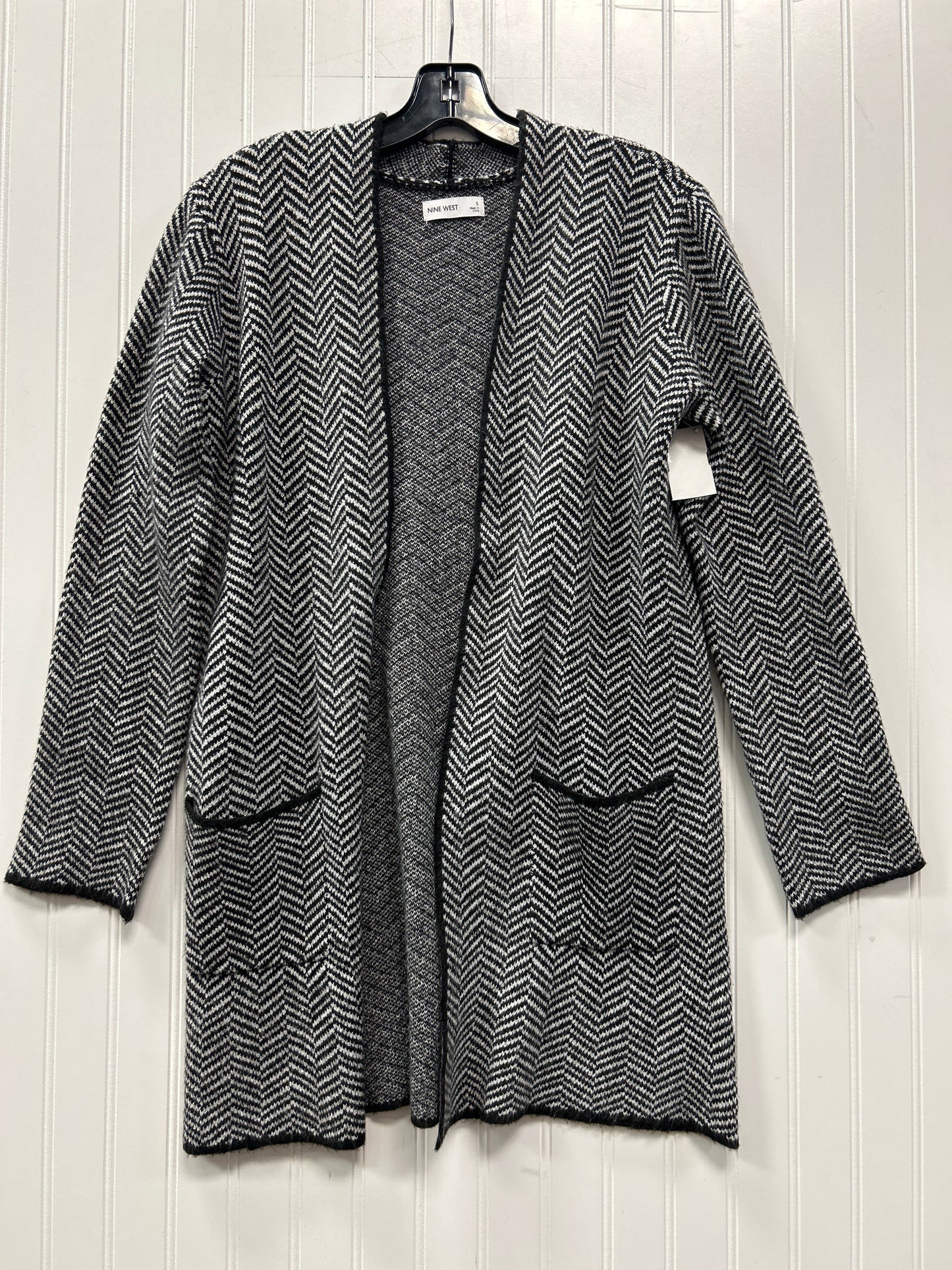 Sweater Cardigan By Nine West In Black, Size:S