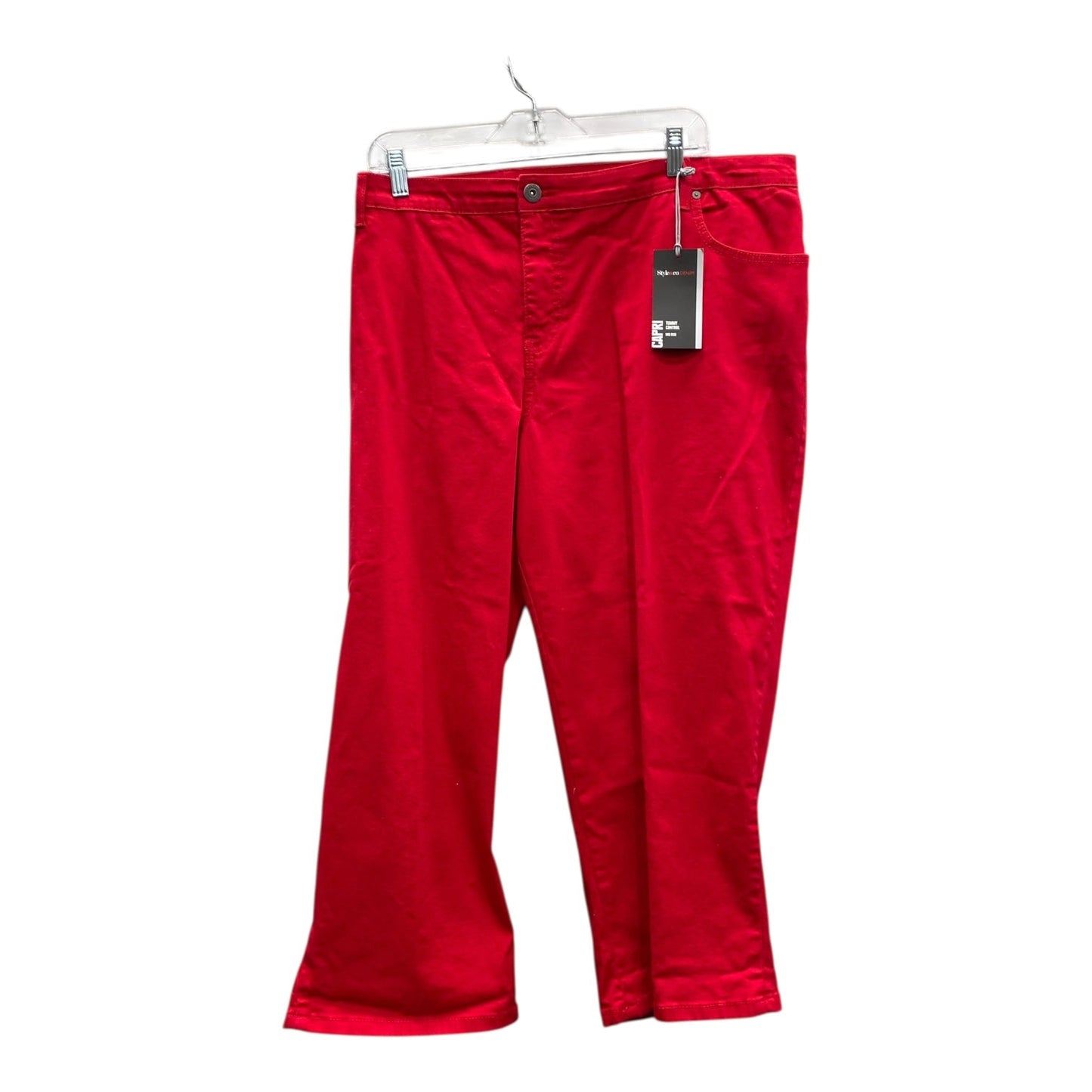 Capris By Style And Company In Red, Size:24