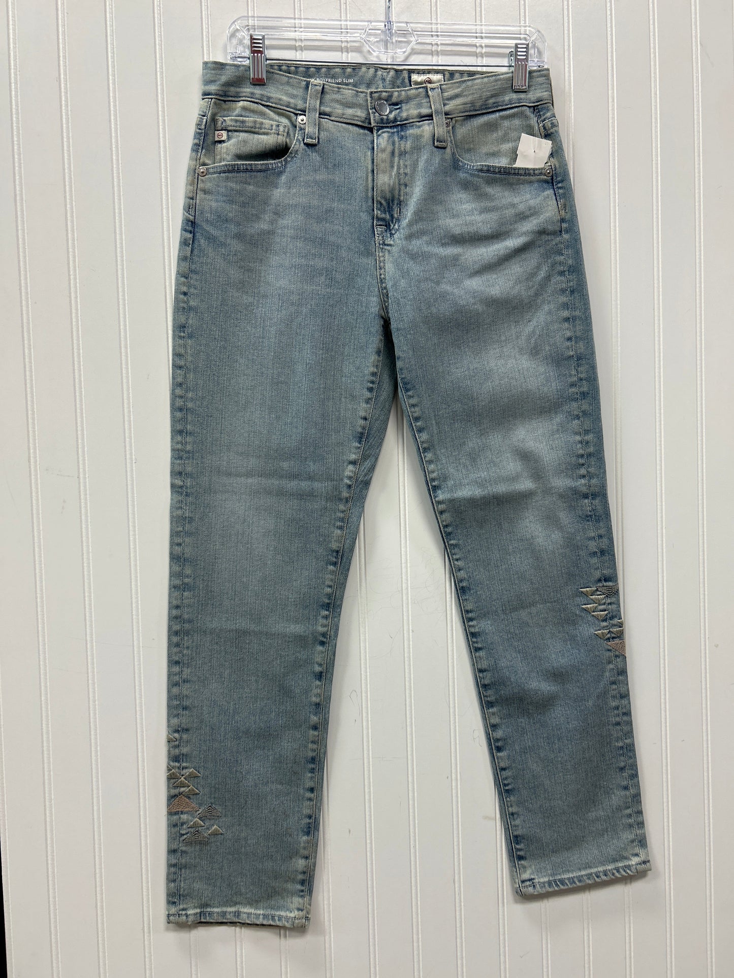 Jeans Straight By Adriano Goldschmied In Blue Denim, Size:2