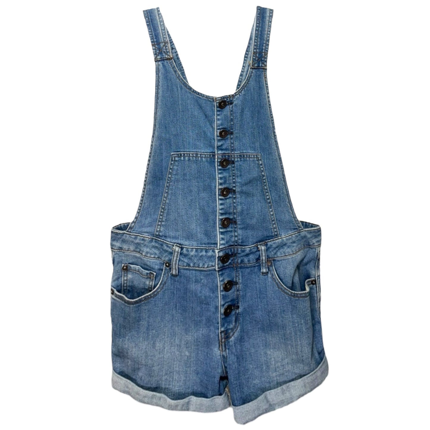 Shortalls By Free People In Blue Denim, Size: 6