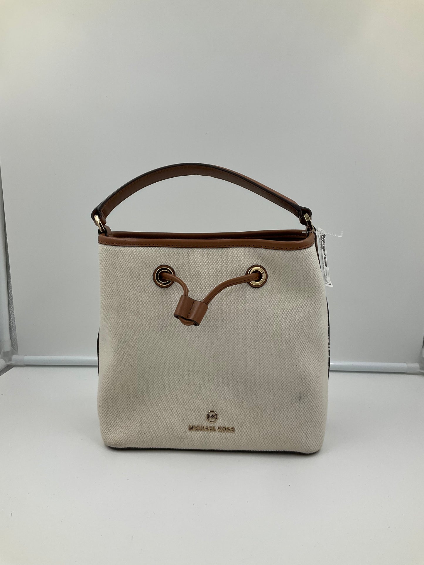 Handbag Designer By Michael Kors In Cream, Size:Small
