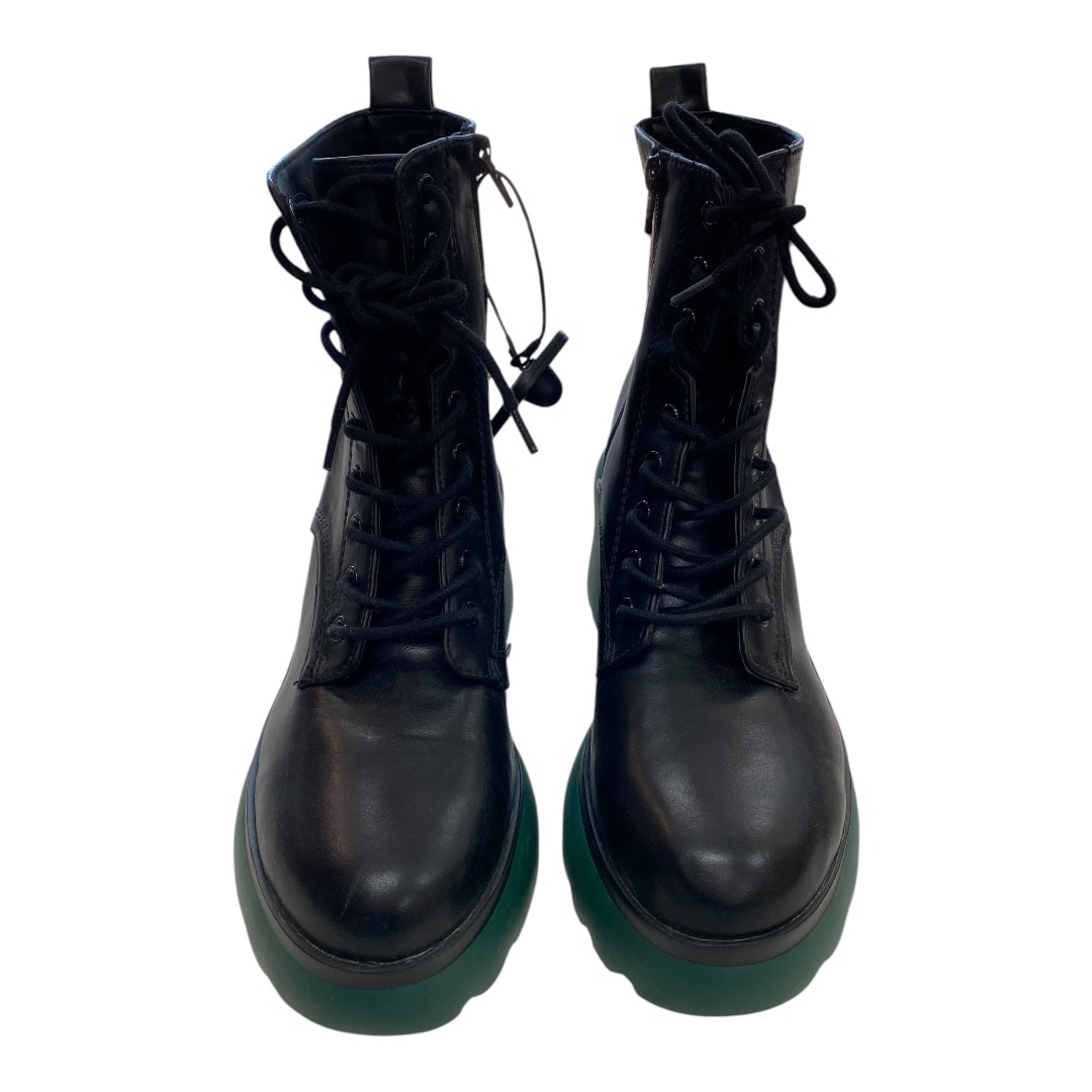 Boots Combat By Bar Iii In Black & Green, Size:7.5