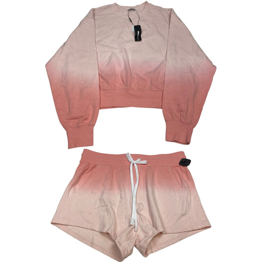 Lounge Set Shorts By Fashion Nova In Pink, Size:1X