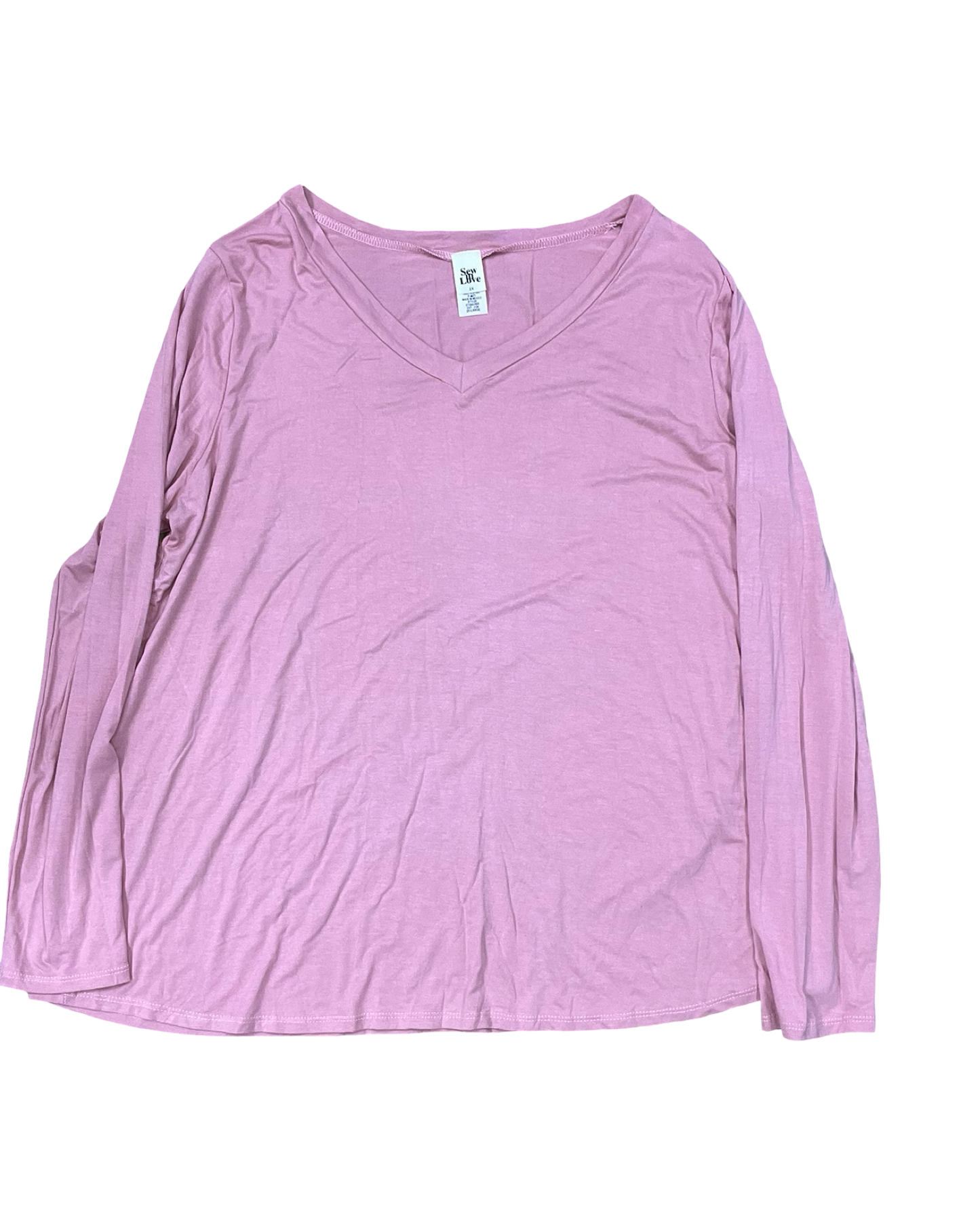 Top Ls By Sew In Love In Pink, Size:2X