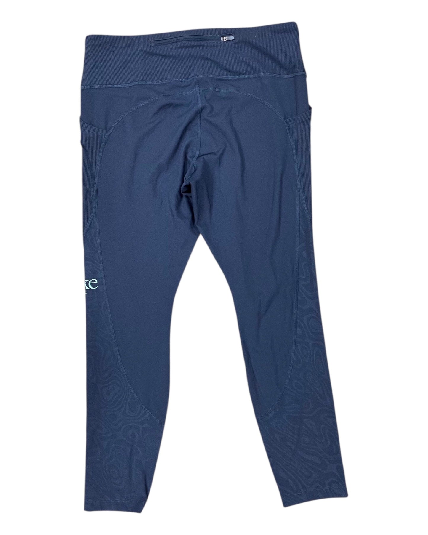Athletic Leggings By Nike In Blue, Size:L