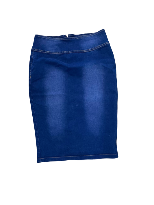 Skirt Midi By Clothes Mentor In Blue Denim, Size:Xl