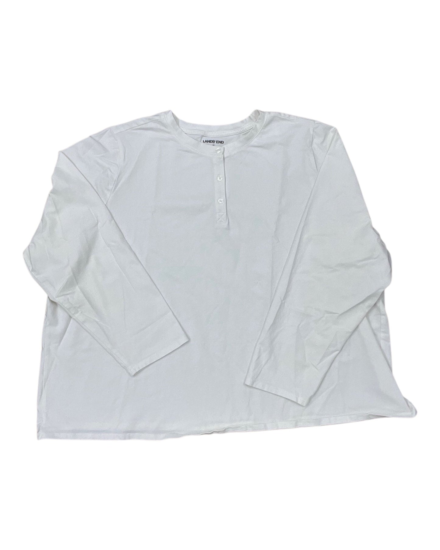 Top Ls By Lands End In Cream, Size:3X