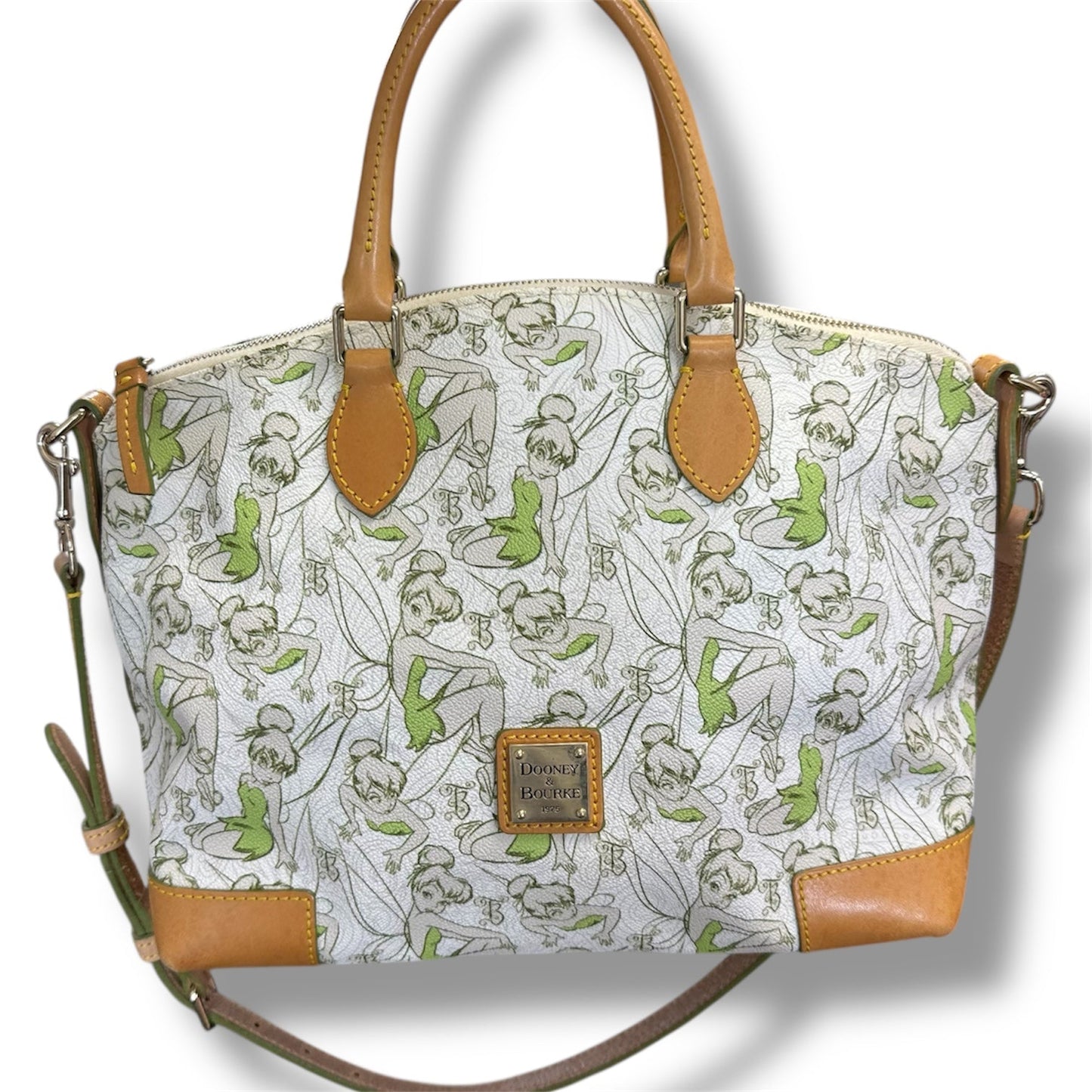 Tinkerbell Dooney Bourke 2014 Marathon Satchel Purse Handbag Designer By Dooney And Bourke, Size: Medium