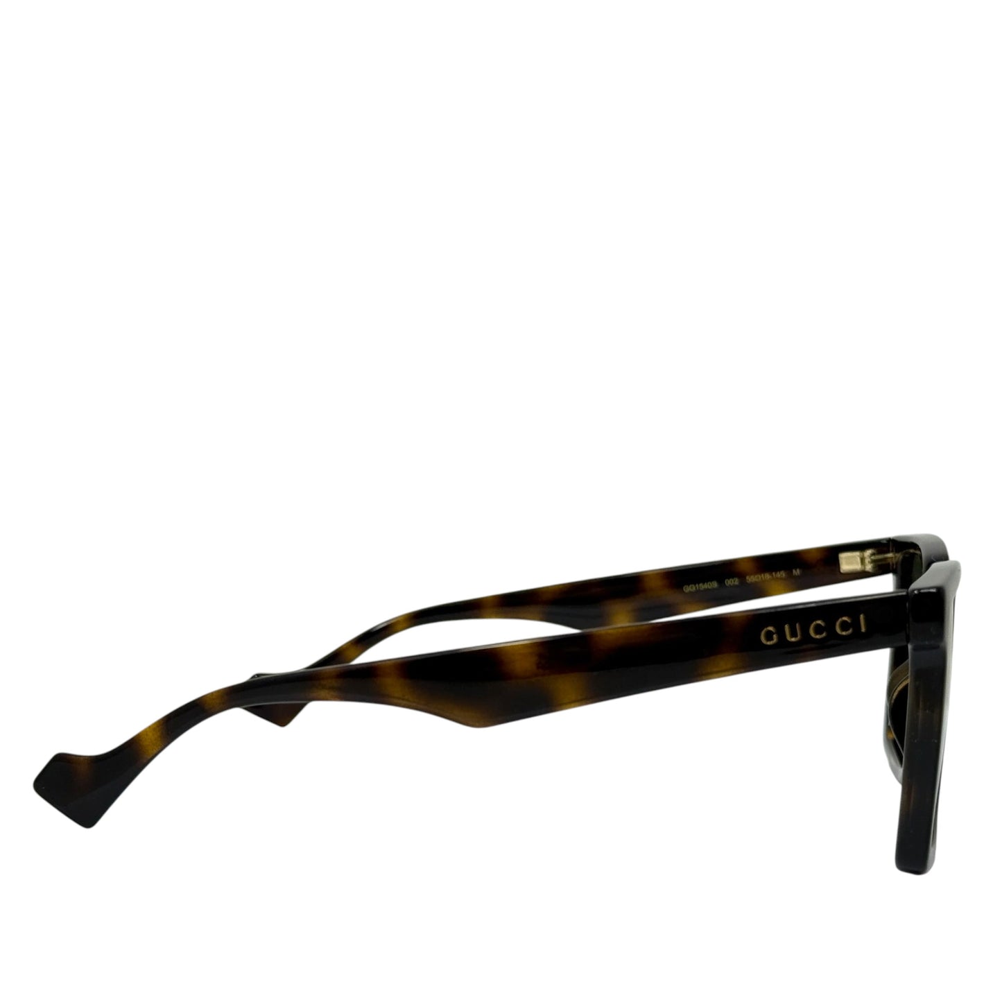 GG1540S-002 Havanna Square Men’s Sunglasses Luxury Designer By Gucci, Size: