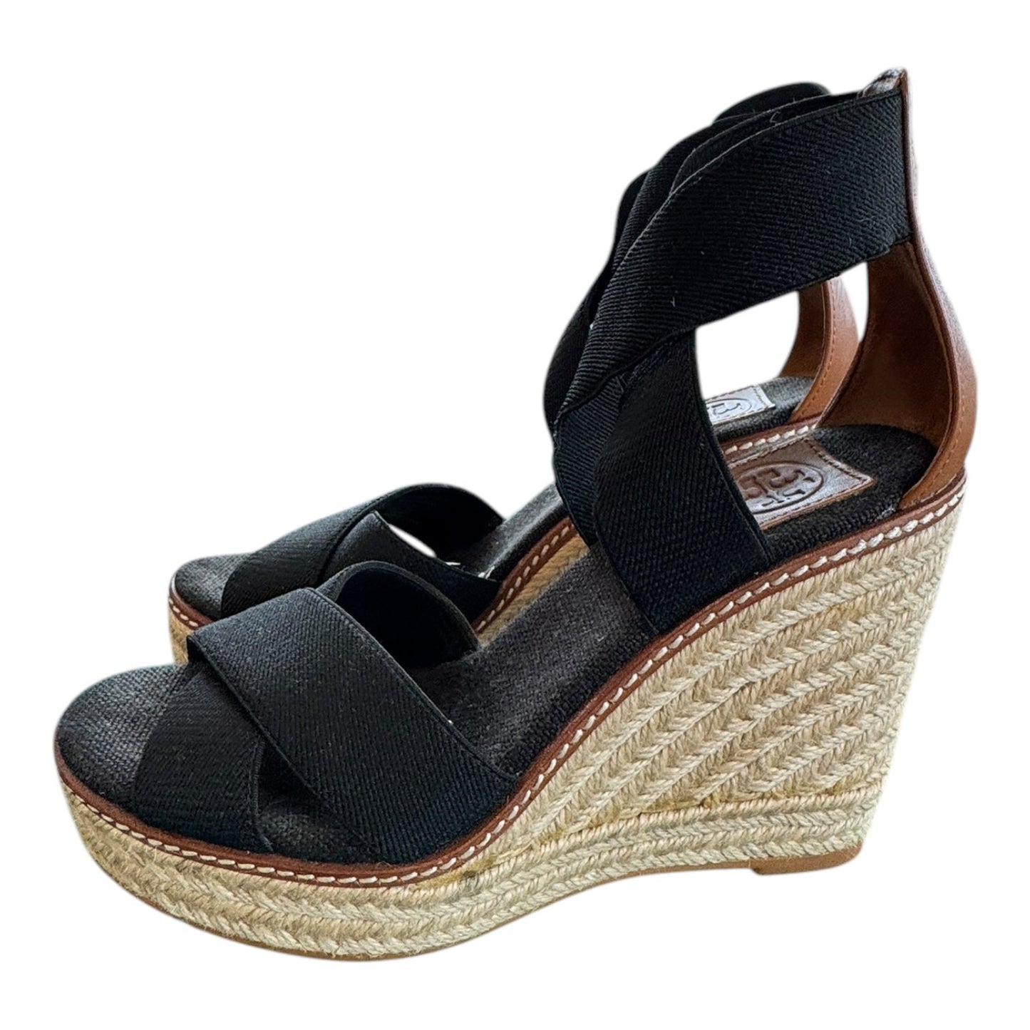 Shoes Designer By Tory Burch In Black & Tan, Size:6